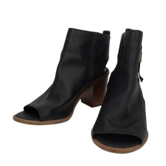 Circus Sam Edelman Kammi Black Peep Toe Ankle Bootie Open back Size 7.5 - Picture 16 of 16
